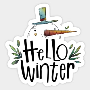 Hello Winter Sticker